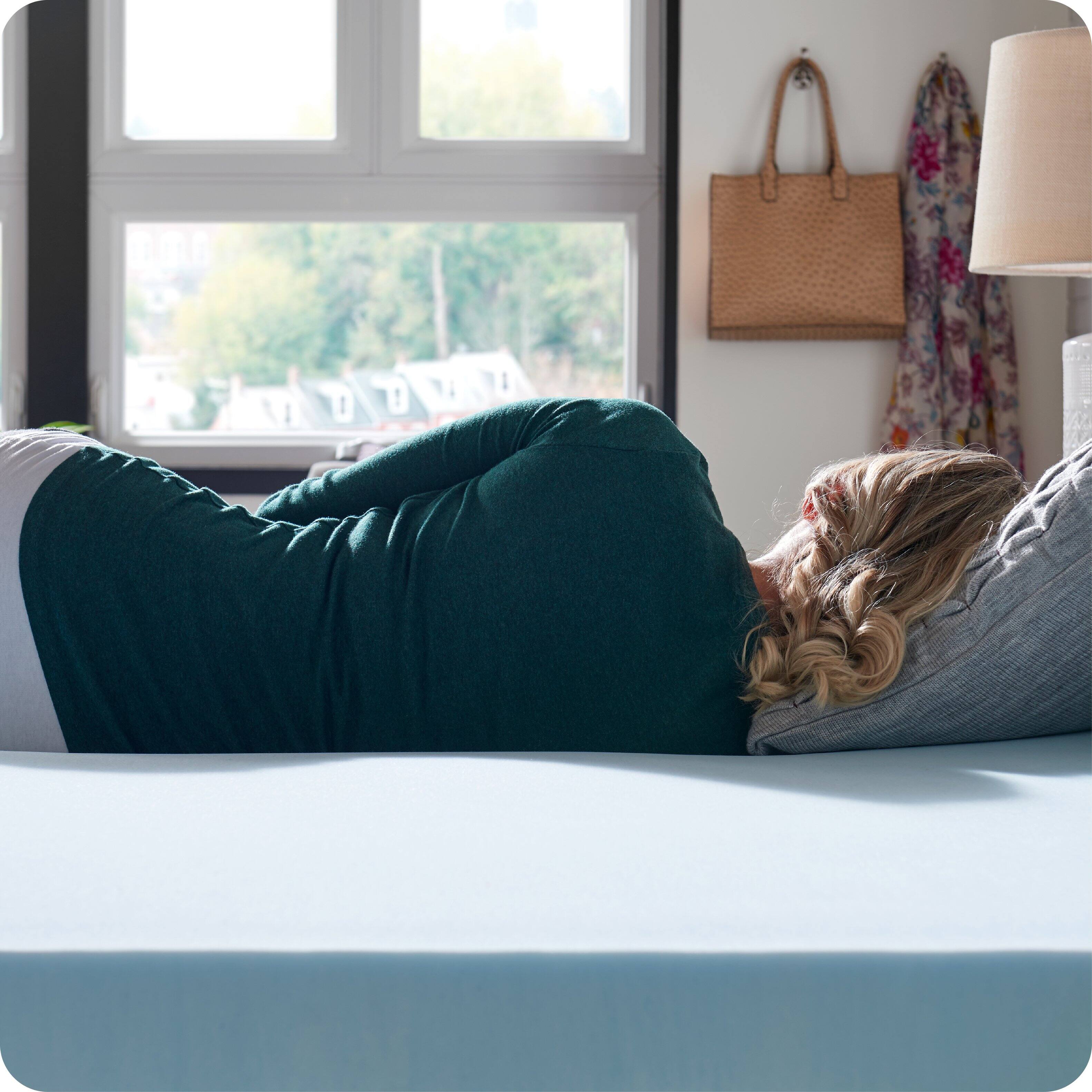 Alt View 12. Sealy - Dreamlife 3” Gel Memory Foam Mattress Topper, CA King - Blue.