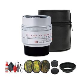 Leica - Summilux-M 50mm f/1.4 ASPH. Lens + Lens Filter Kit + Cleaning Kit + More - Black
