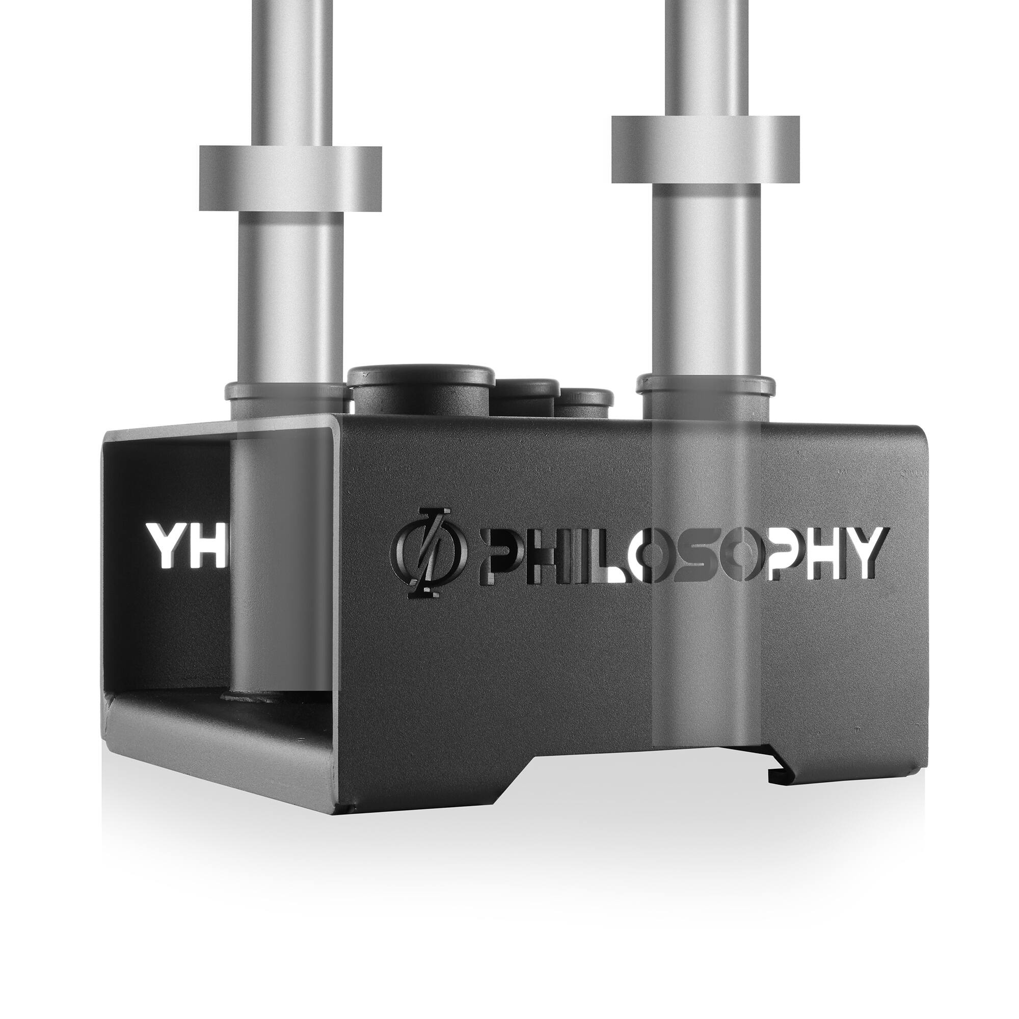 Alt View 2. Philosophy Gym - Vertical Barbell Holder - 5 Bar Storage Stand for 2-in Olympic Bars - Black.