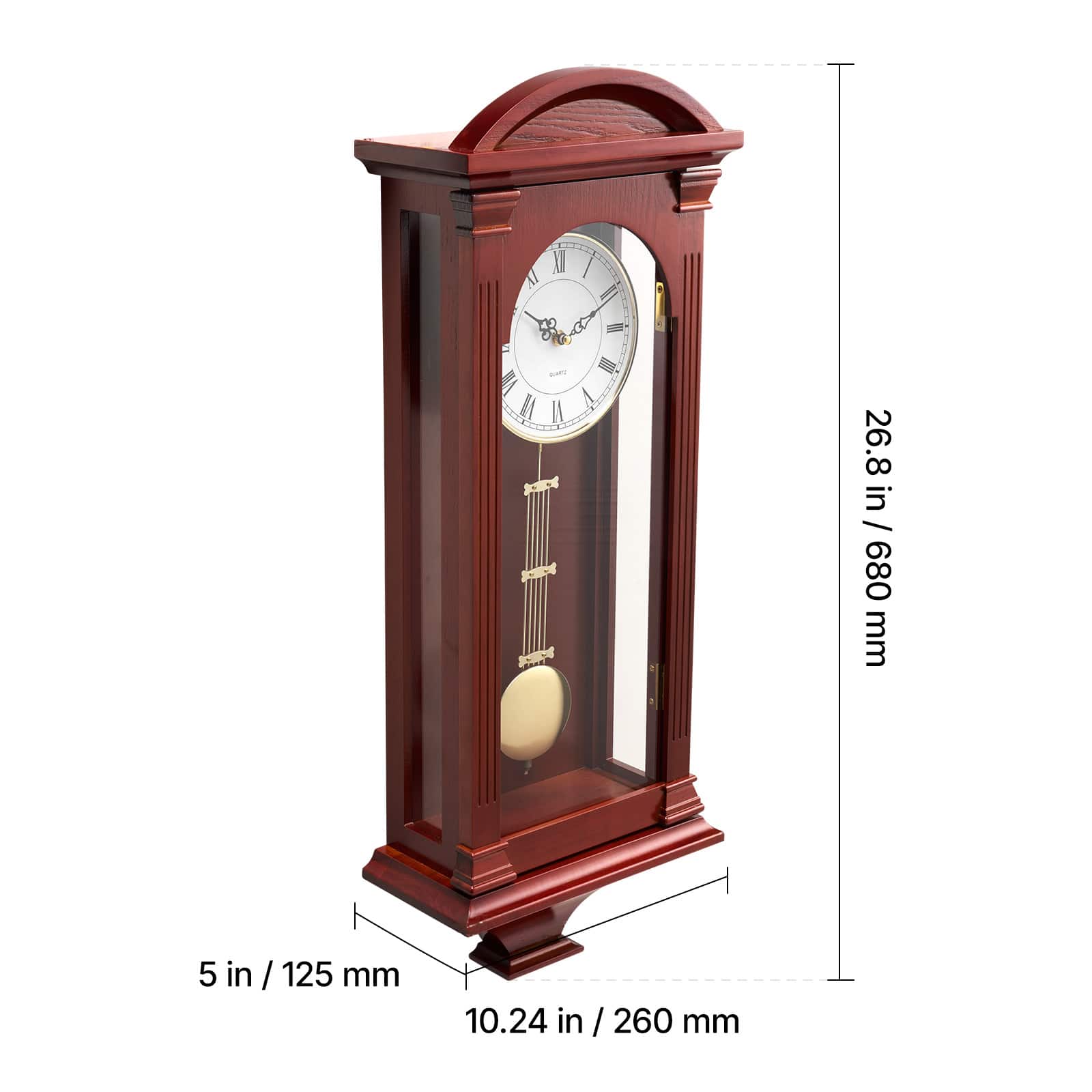 VEVOR Grandfather Clock, 26.7 in Classic Vintage Pendulum