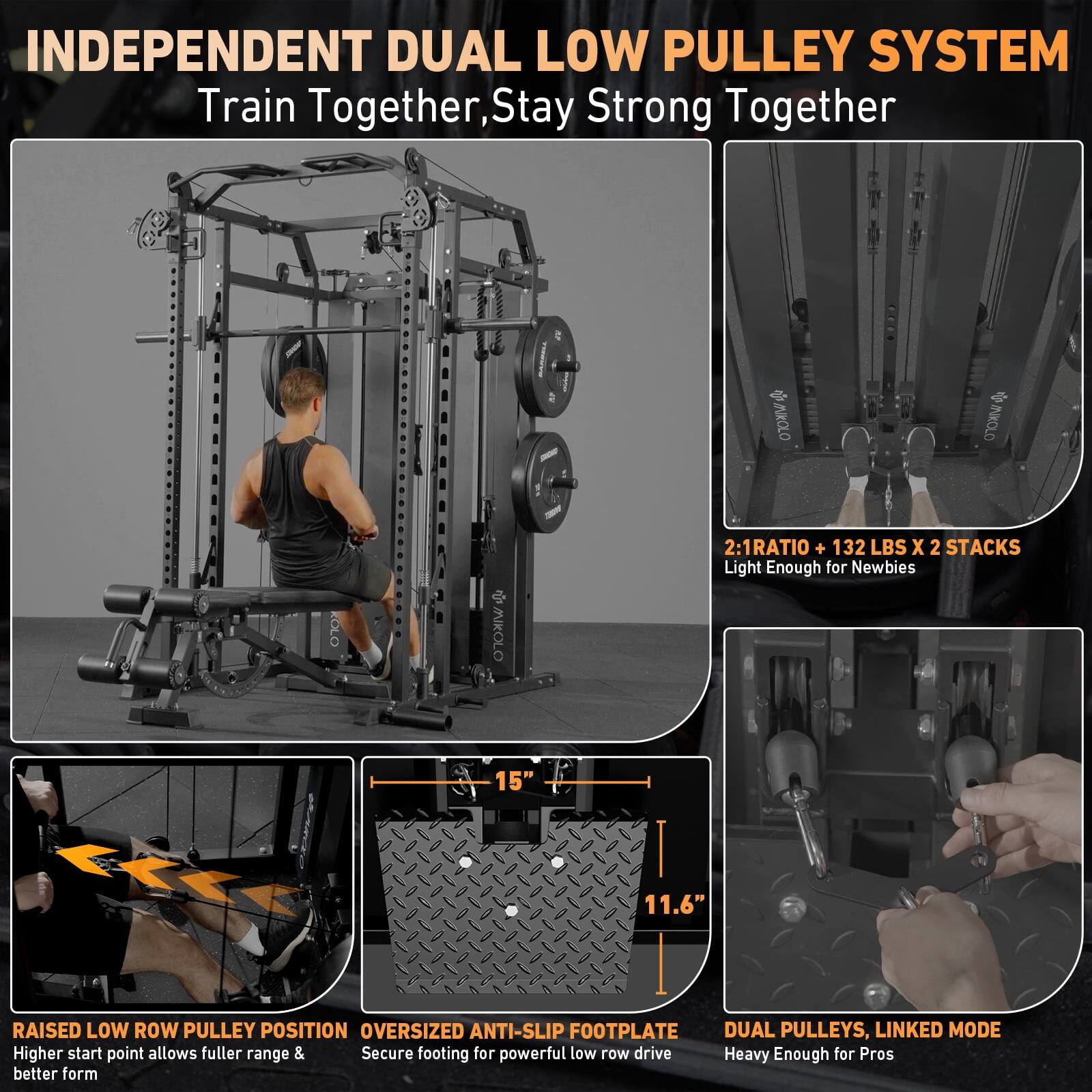 Mikolo Functional Trainer Smith Machine, 2×2