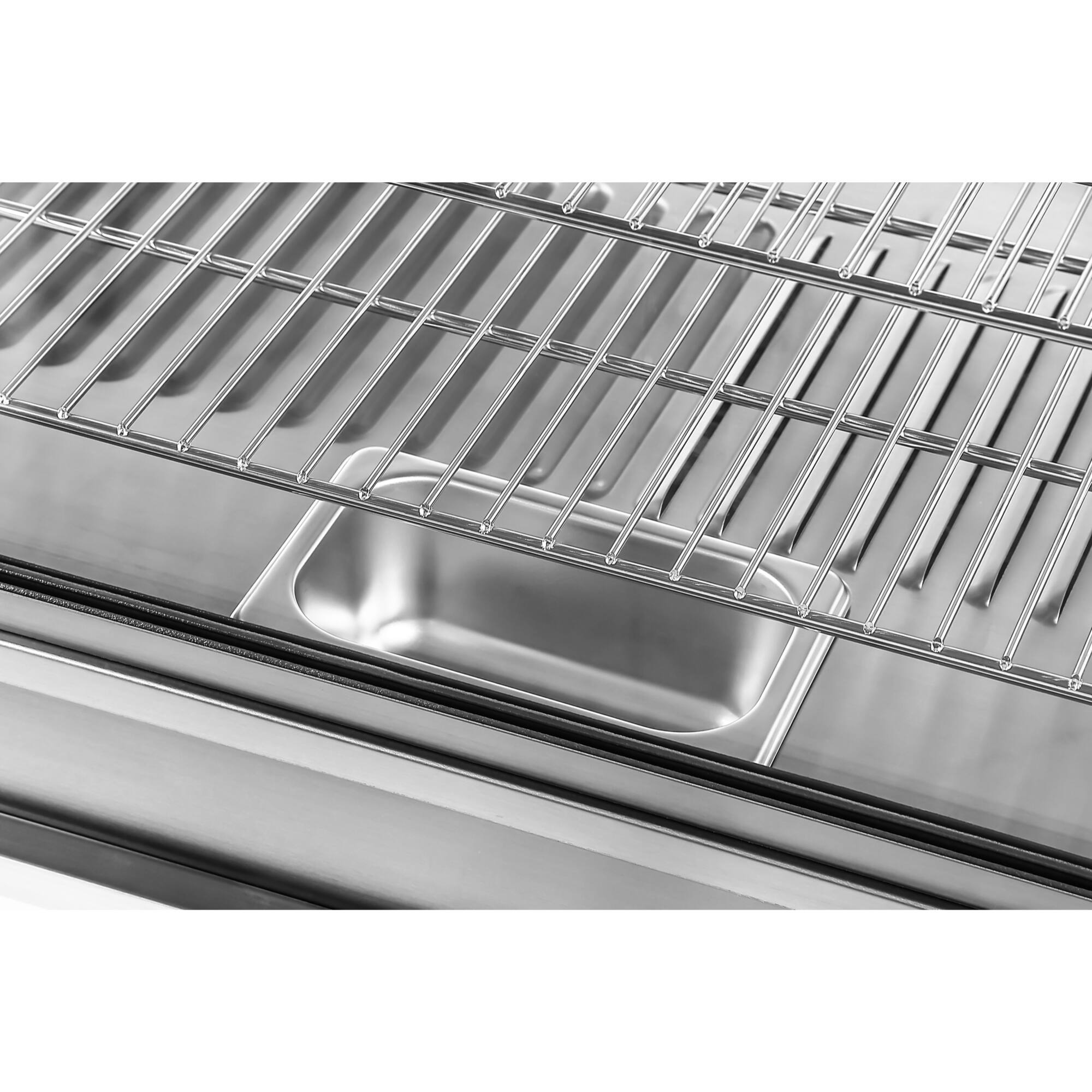 Alt View 5. Koolmore - 48 in. Glass Countertop Display Warmer, 6.5 cu. ft. in Stainless Steel (HDC-6C-SS) - Silver.