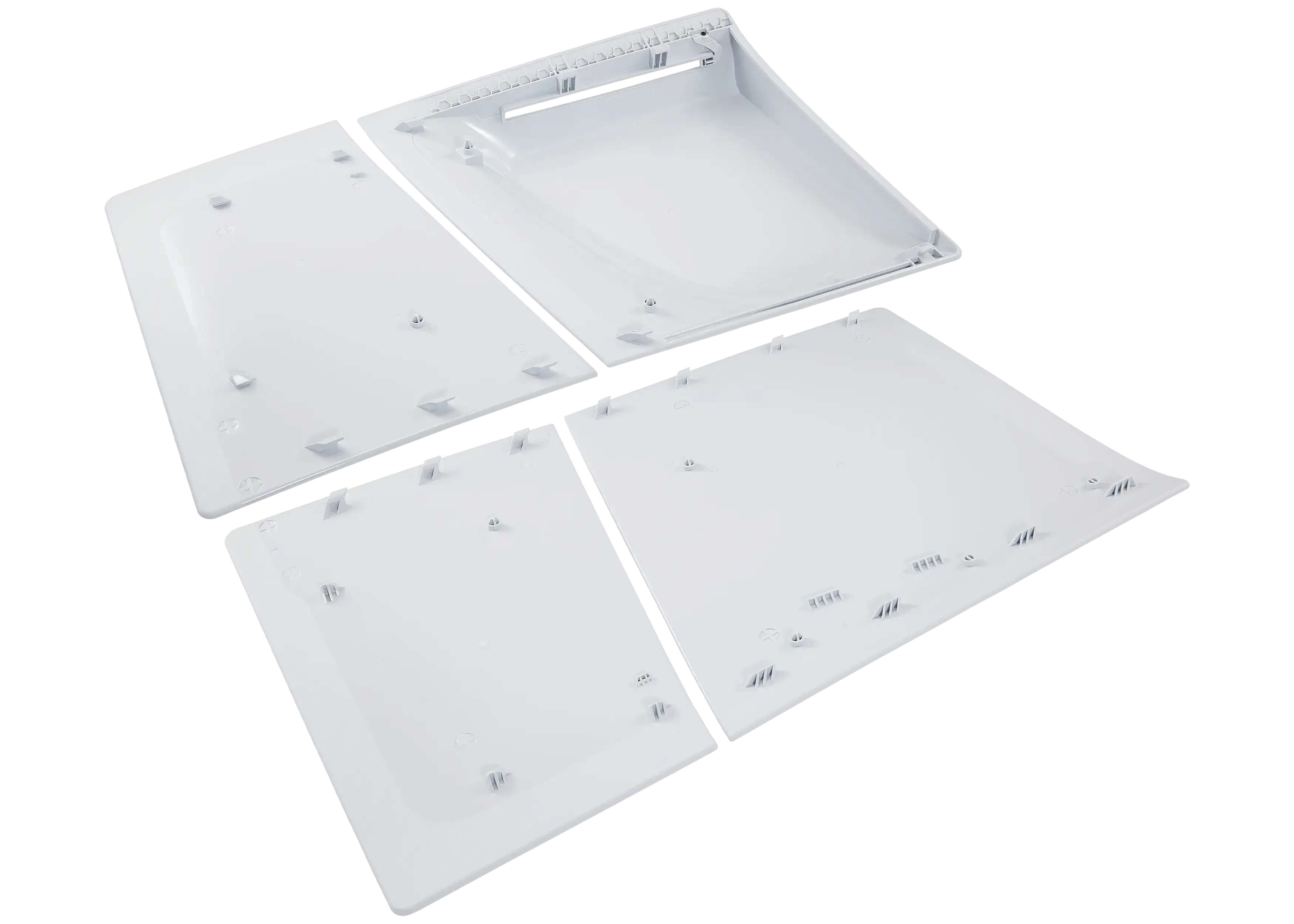 Alt View 2. MobileSentrix - Faceplate Covers (Top & Bottom) Replacement Compatible For Sony PlayStation 5 Slim Disc Edition PS5 - White - White.