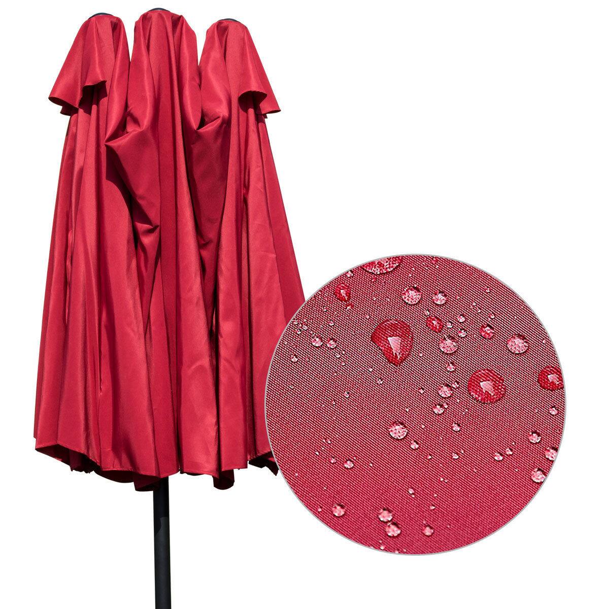 Alt View 5. Gymax - Gymax Outdoor Patio Umbrella 15' Market Umbrella Double-Sided with Crank - as pic.