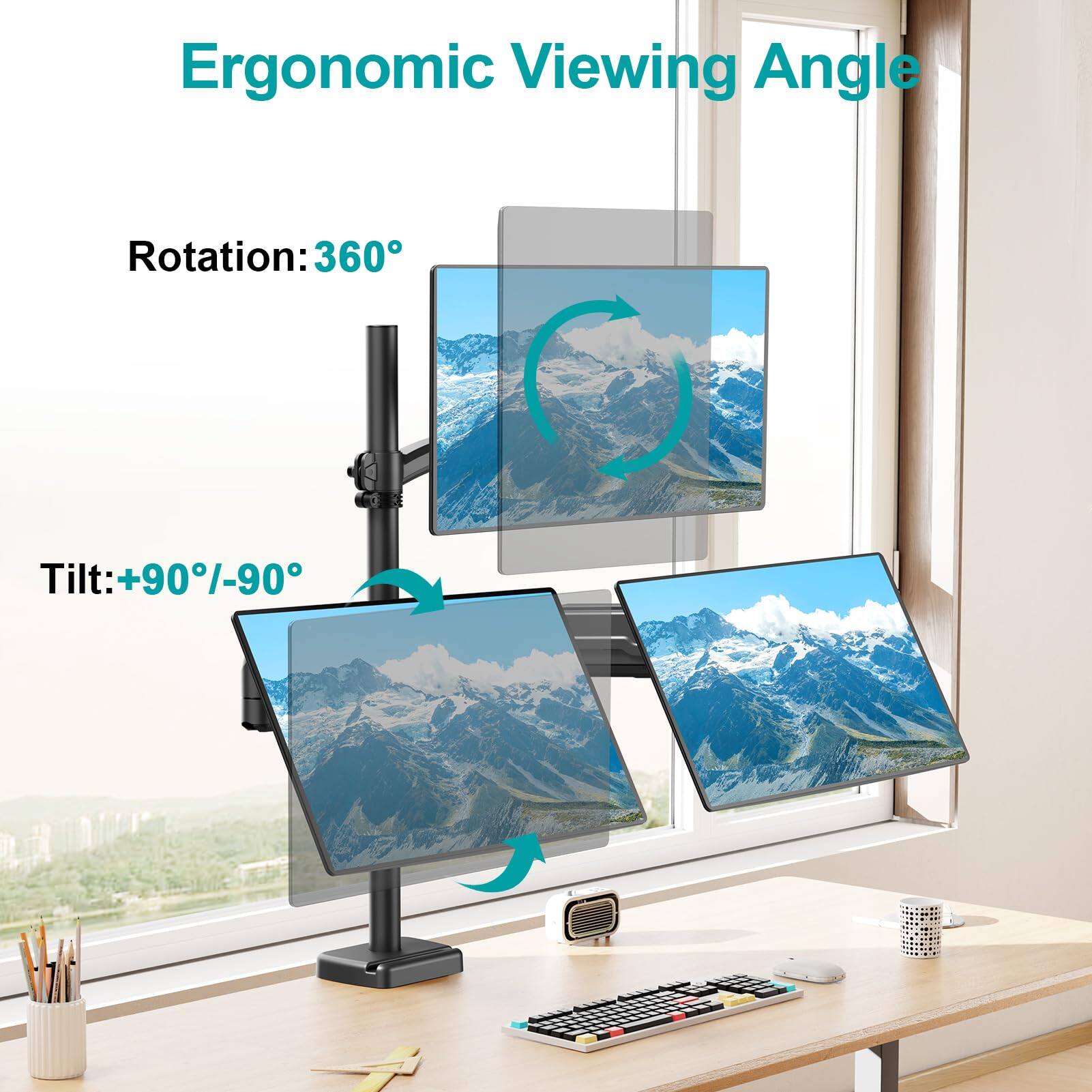 Ergonomic Viewing Angle

Rotation: 360°

Tilt: +90°/-90°