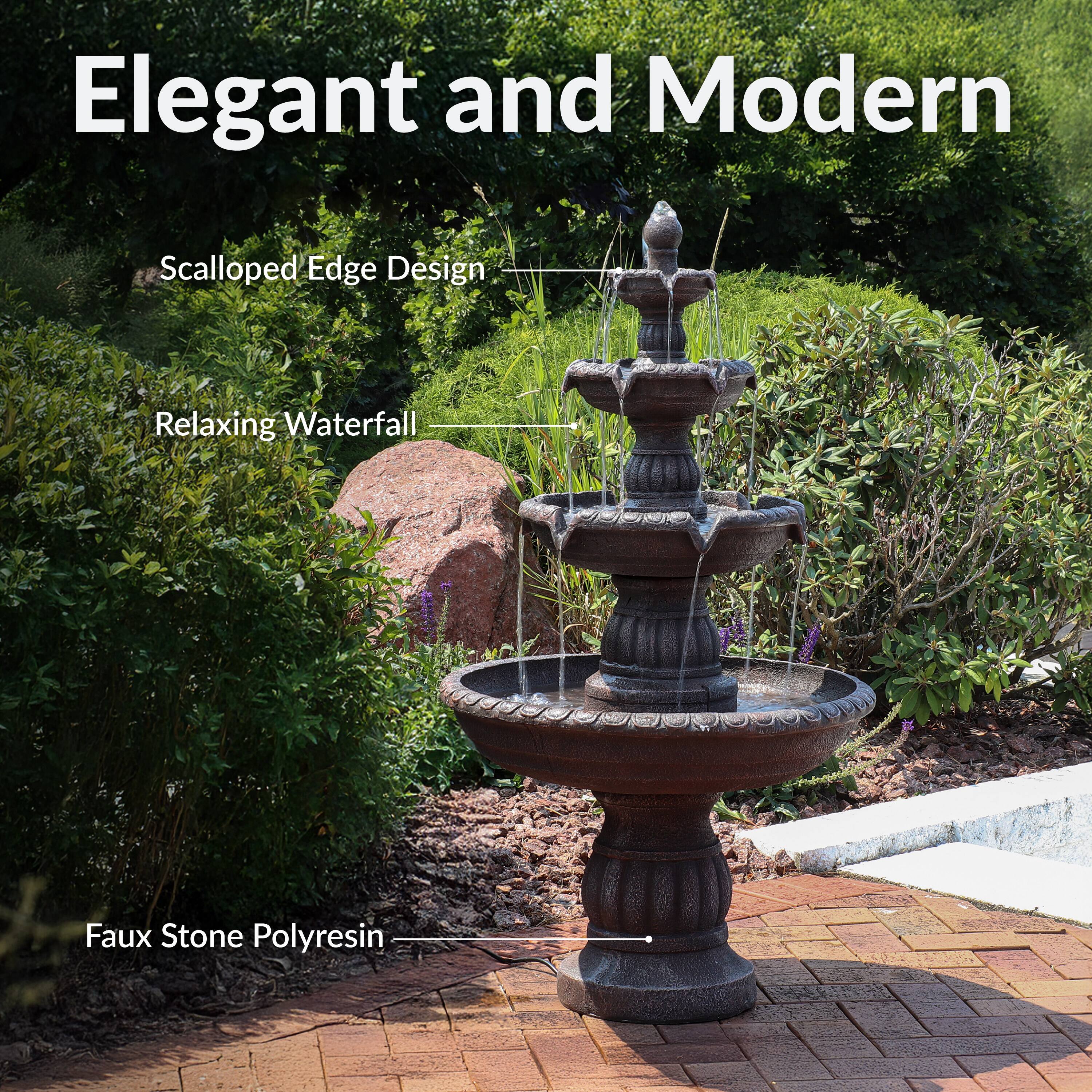 Elegant and Modern

Scalloped Edge Design

Relaxing Waterfall

Faux Stone Polyresin