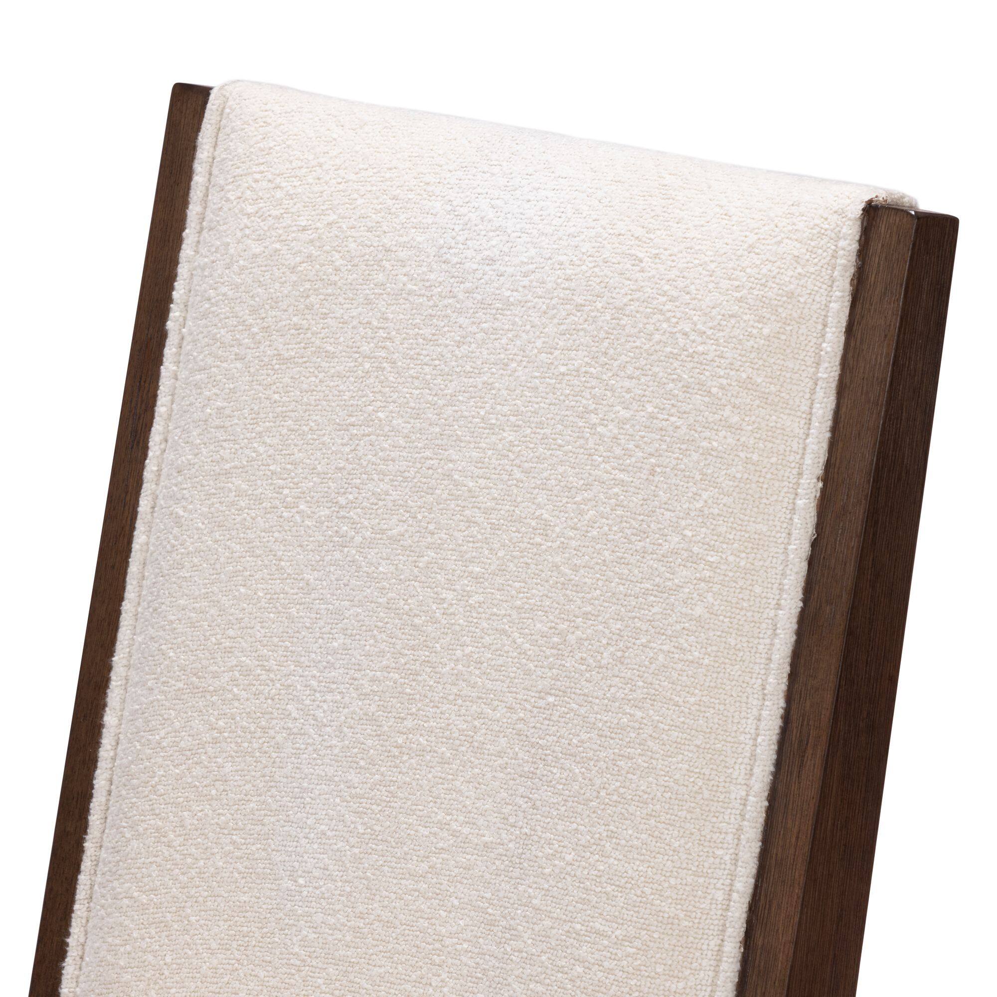 Alt View 5. Plank+Beam - Sereno Dining Chair (2 pack)||Walnut/Ivory Cushion - Walnut/Ivory Cushion.