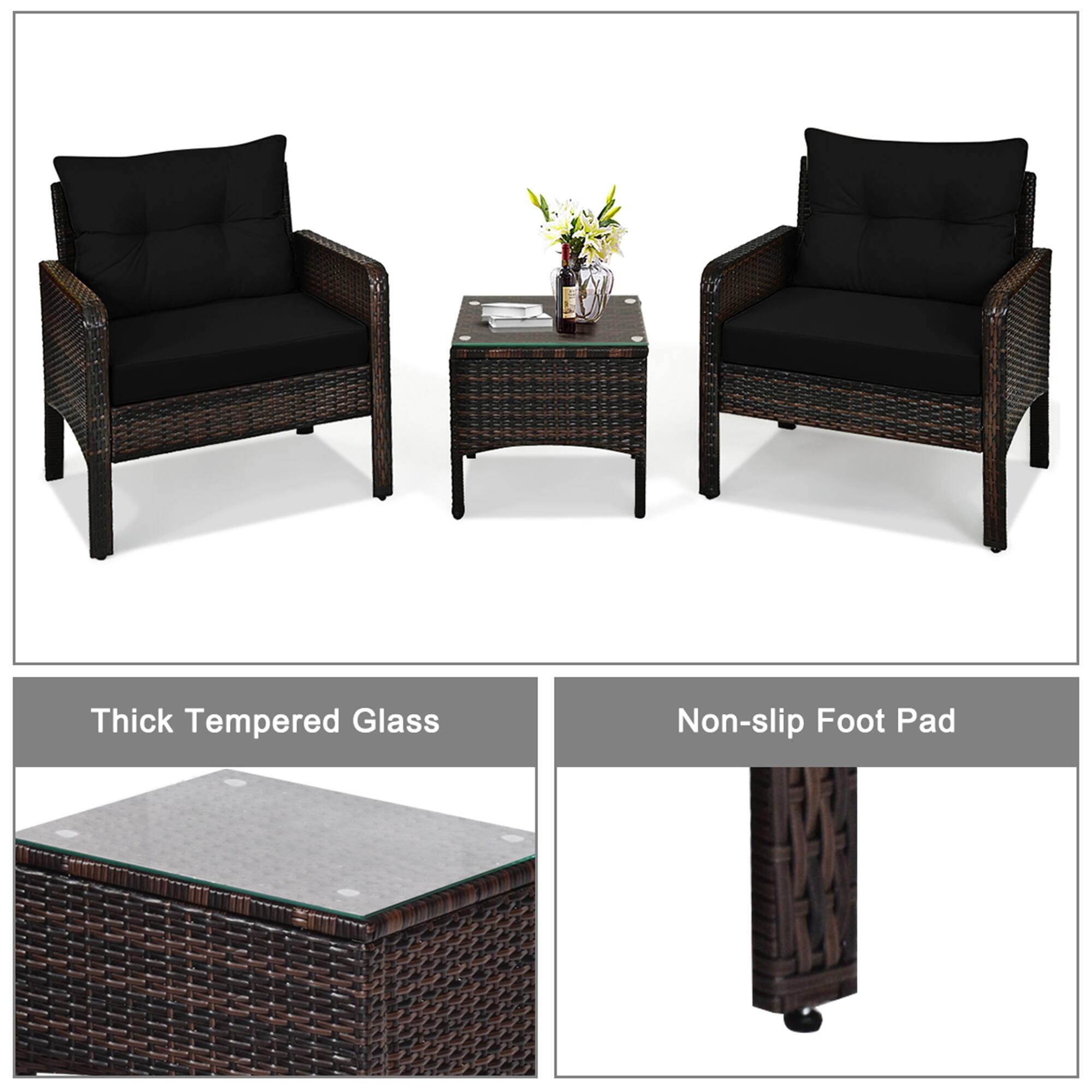 Thick Tempered Glass
Non-slip Foot Pad