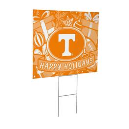 Evergreen Enterprises - Tennessee Volunteers 24" x 18" Happy Holidays Christmas Outdoor Staked Yard Sign - Multicolor