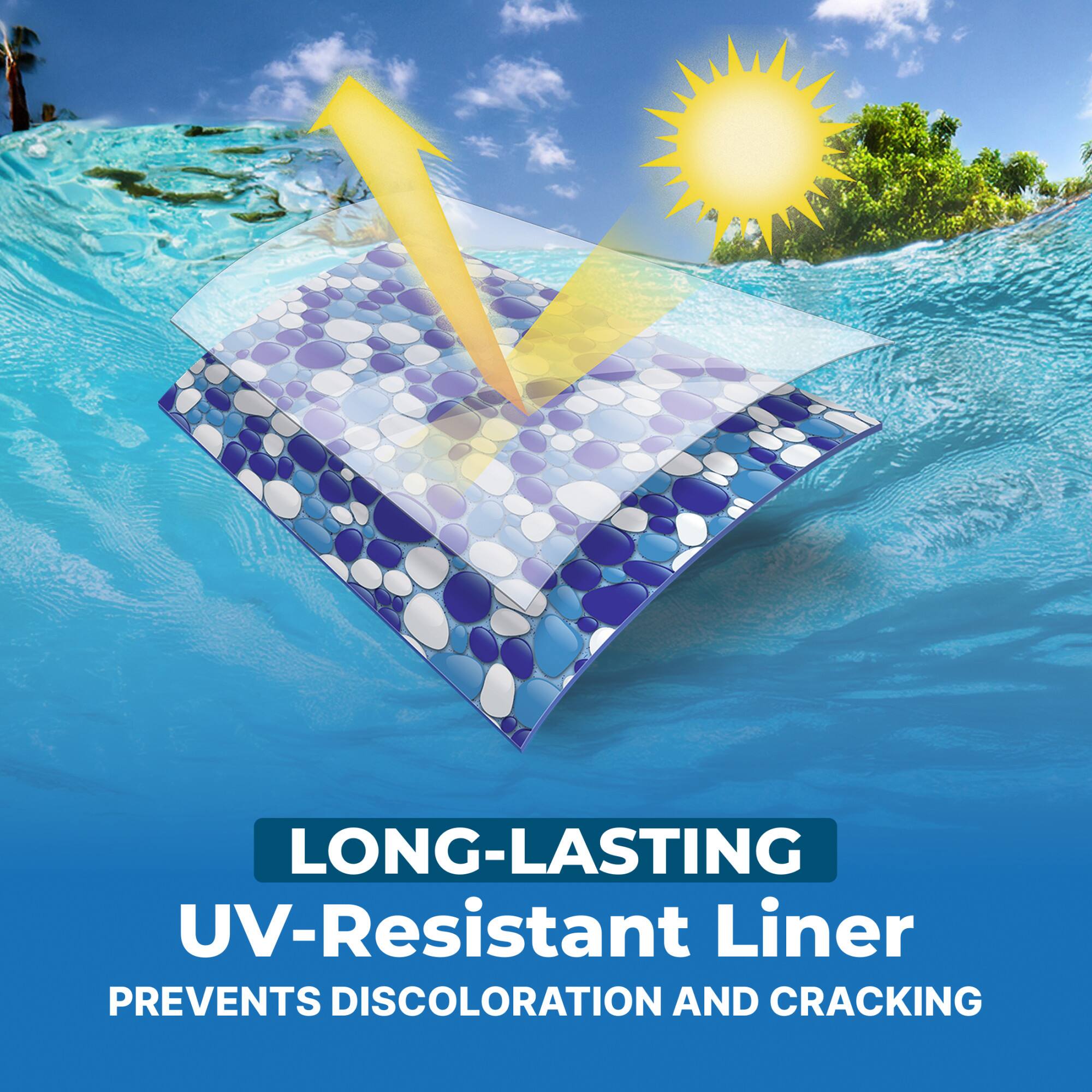 LONG-LASTING UV-Resistant Liner  
PREVENTS DISCOLORATION AND CRACKING