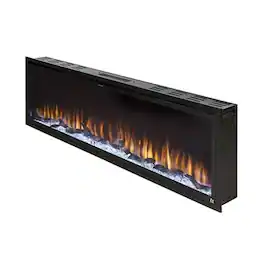 Touchstone Home Products - 50 in. Wall Mounted Recessed Sideline Elite Smart Electric Fireplace 1500W - Black