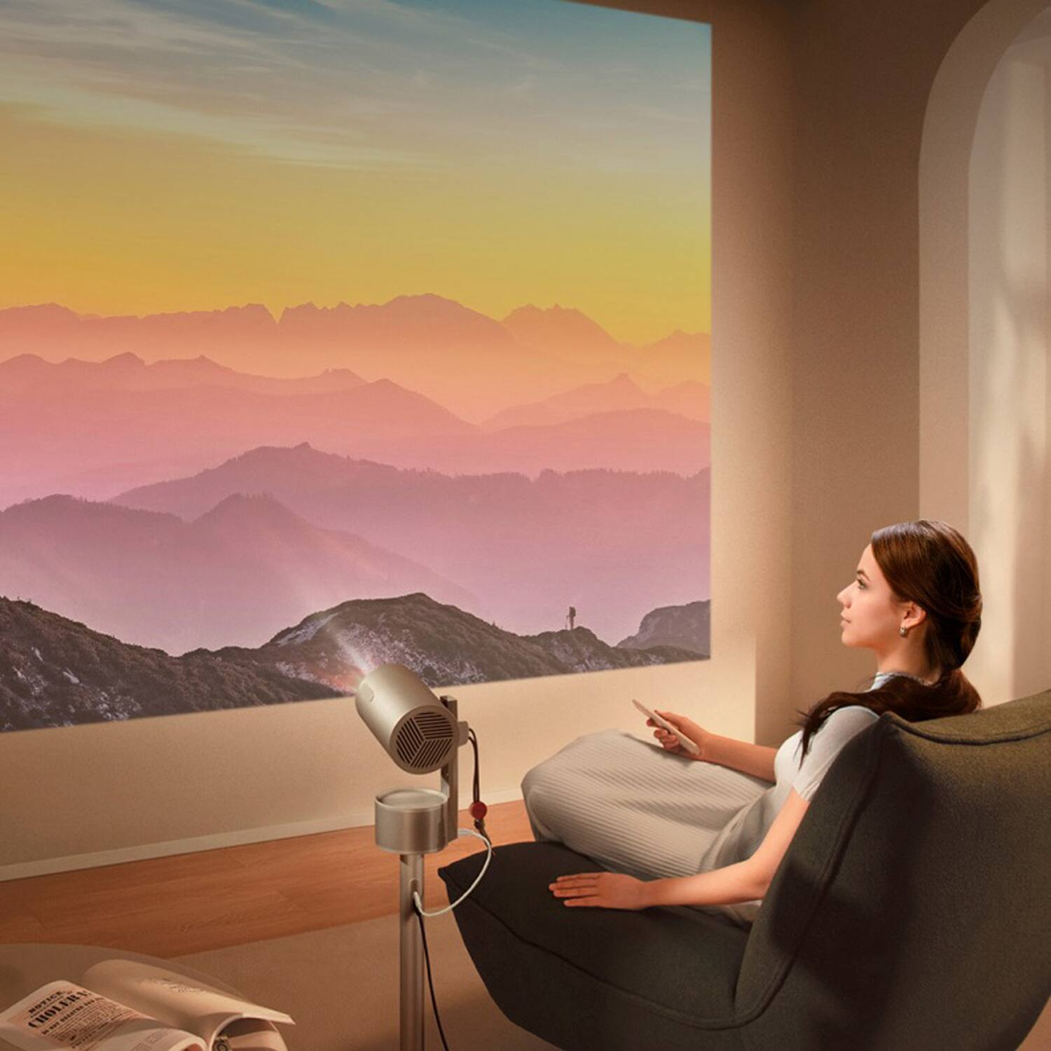 Back. XGIMI - Xgimi Xn13a-s Mogo 3 Pro 1080p Full Hd Mini Portable Projector Bundle - Gold.