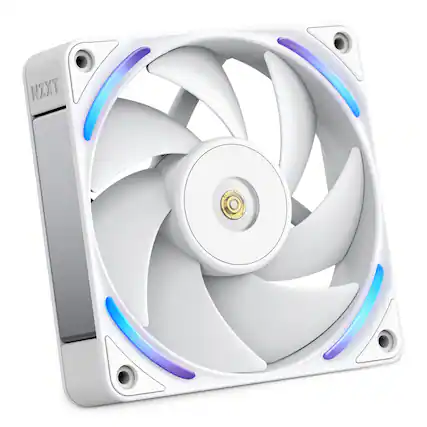 Front. NZXT - NZXT - F120X Performance Fan - 120mm PWM RGB Computer Case Fan with LCP Frame & Blades - White.