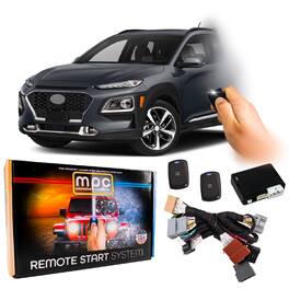 MPC - Remote Start Kit For Hyundai Kona 2018-2021 | Plug & Play | w/ 1-Button Remotes - Black