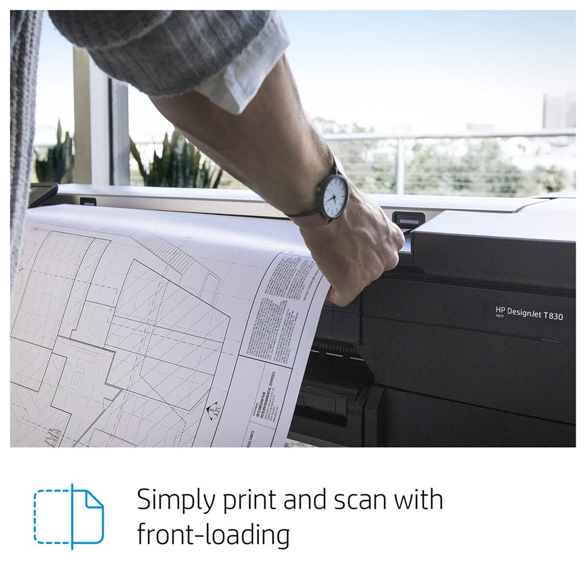 HP DesignJet T830

SERVICES

Simply print and scan with front-loading