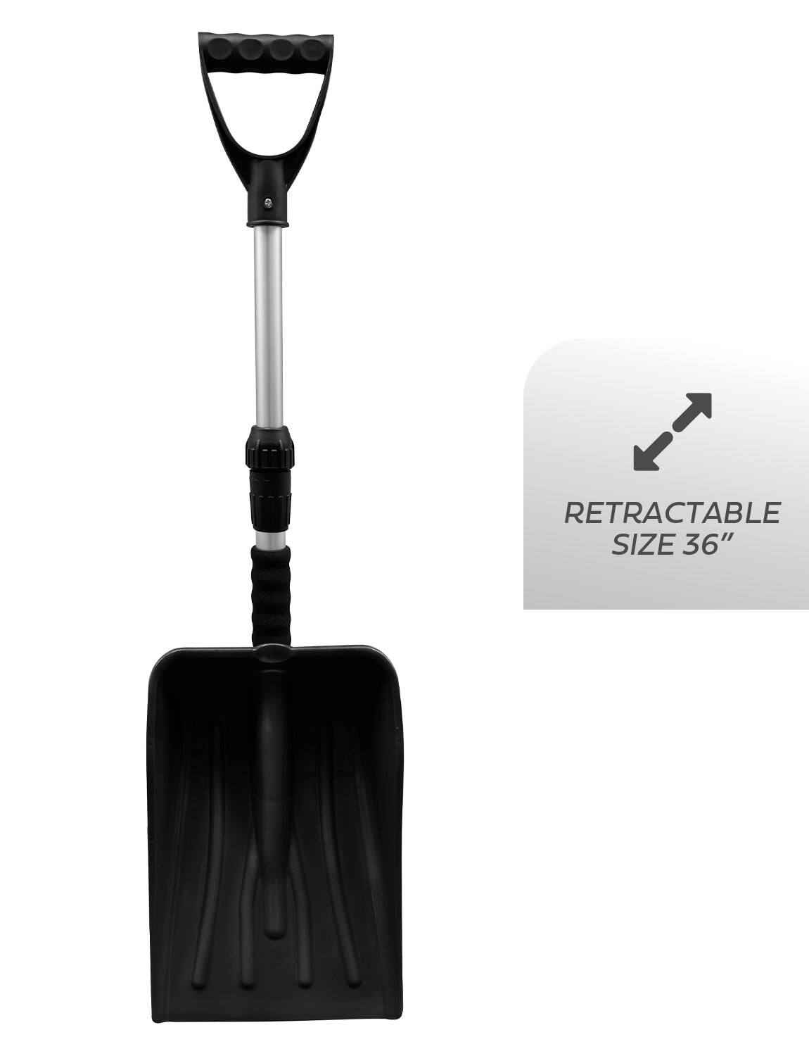 Castrol Emergency Retractable Snow Shovel, Adjustable to 36 Inches ...