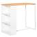 Front. Homcom - Modern Bar Table Counter Height Dining Table with 3 Storage Shelves for Kitchen, Dining Room, Living Room, White - White, Wood color.