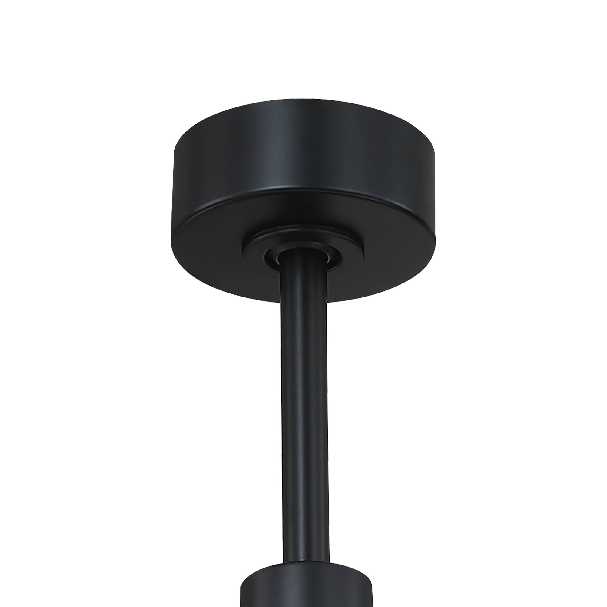 Alt View 4. Parrot Uncle - 56" Modern Black 5-Blade Ceiling Fan with Dimmable Light and Remote - Black.