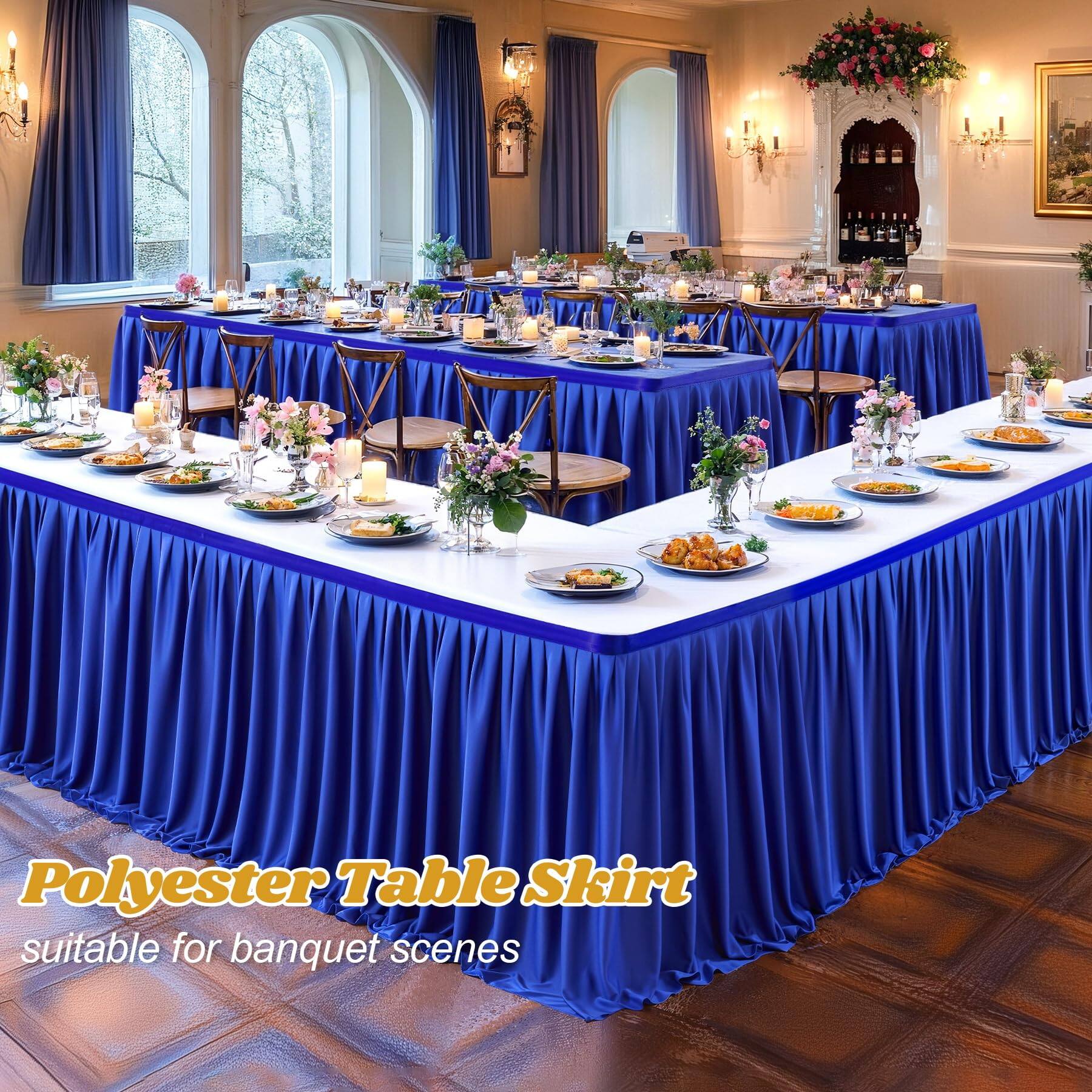 Polyester Table Skirt  
suitable for banquet scenes