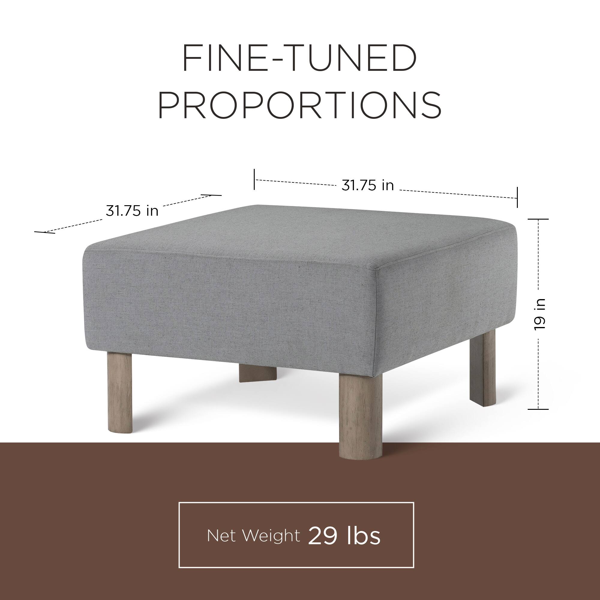 FINE-TUNED PROPORTIONS

31.75 in  
31.75 in  
19 in  

Net Weight 29 lbs