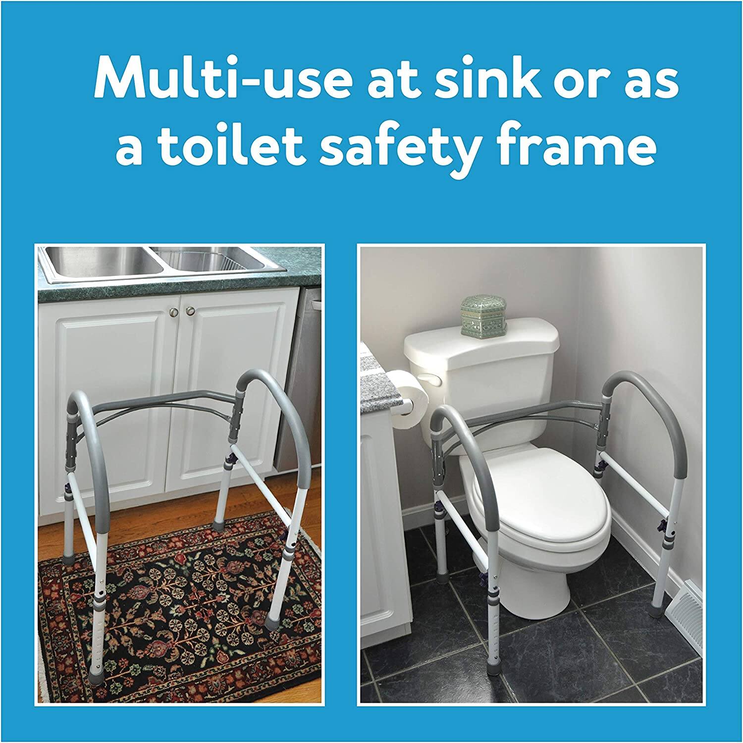 Alt View 12. Carex - Bathroom Safety Rail - White.