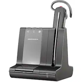 HP - Poly Savi 8240 Office Wireless DECT Convertible Headset, TAA Complaint - Black