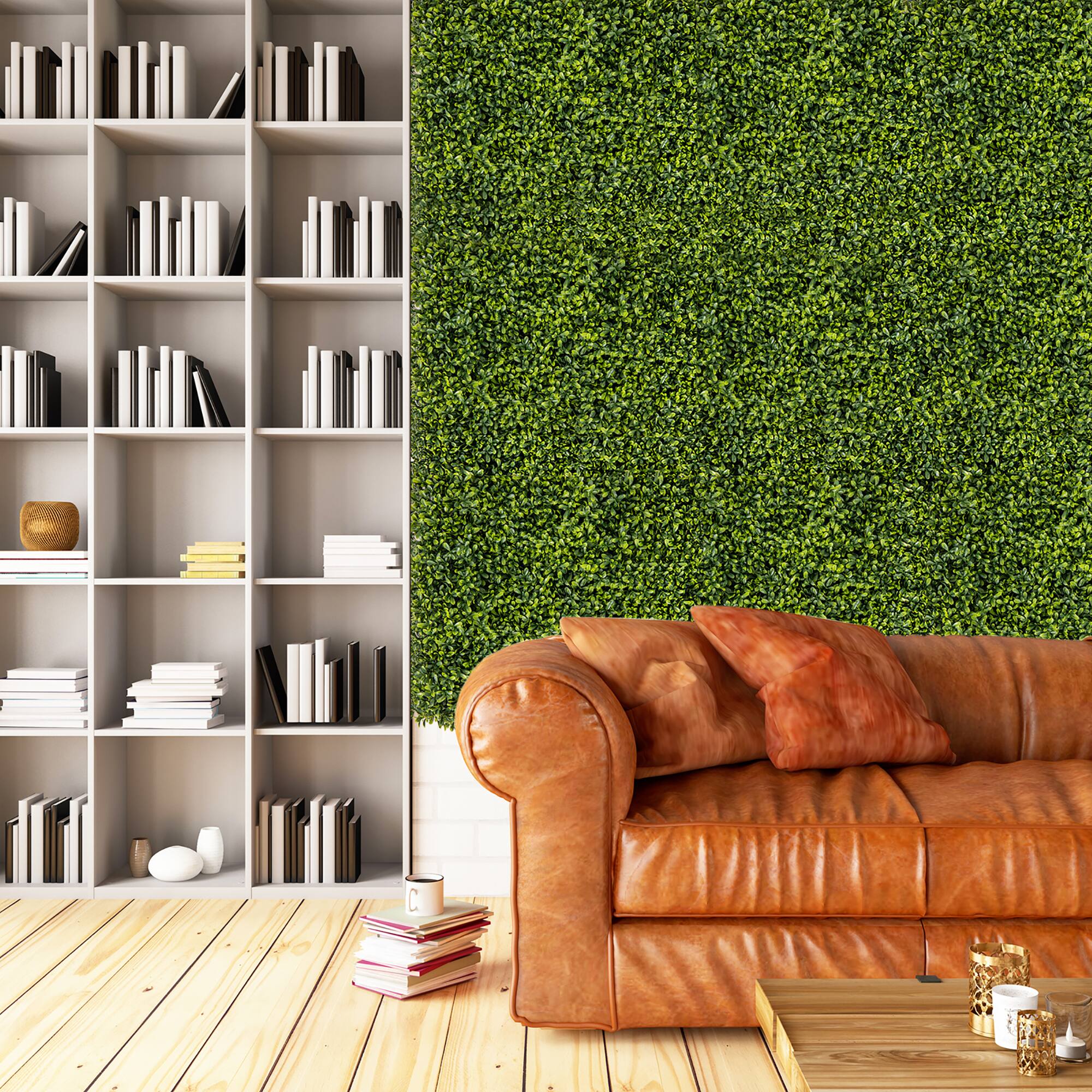 Alt View 3. Gymax - Gymax 12 PCS 20'' x 20'' Artificial Hedge Boxwood Panels w/ Decorative Grass Wall Panels - Green.
