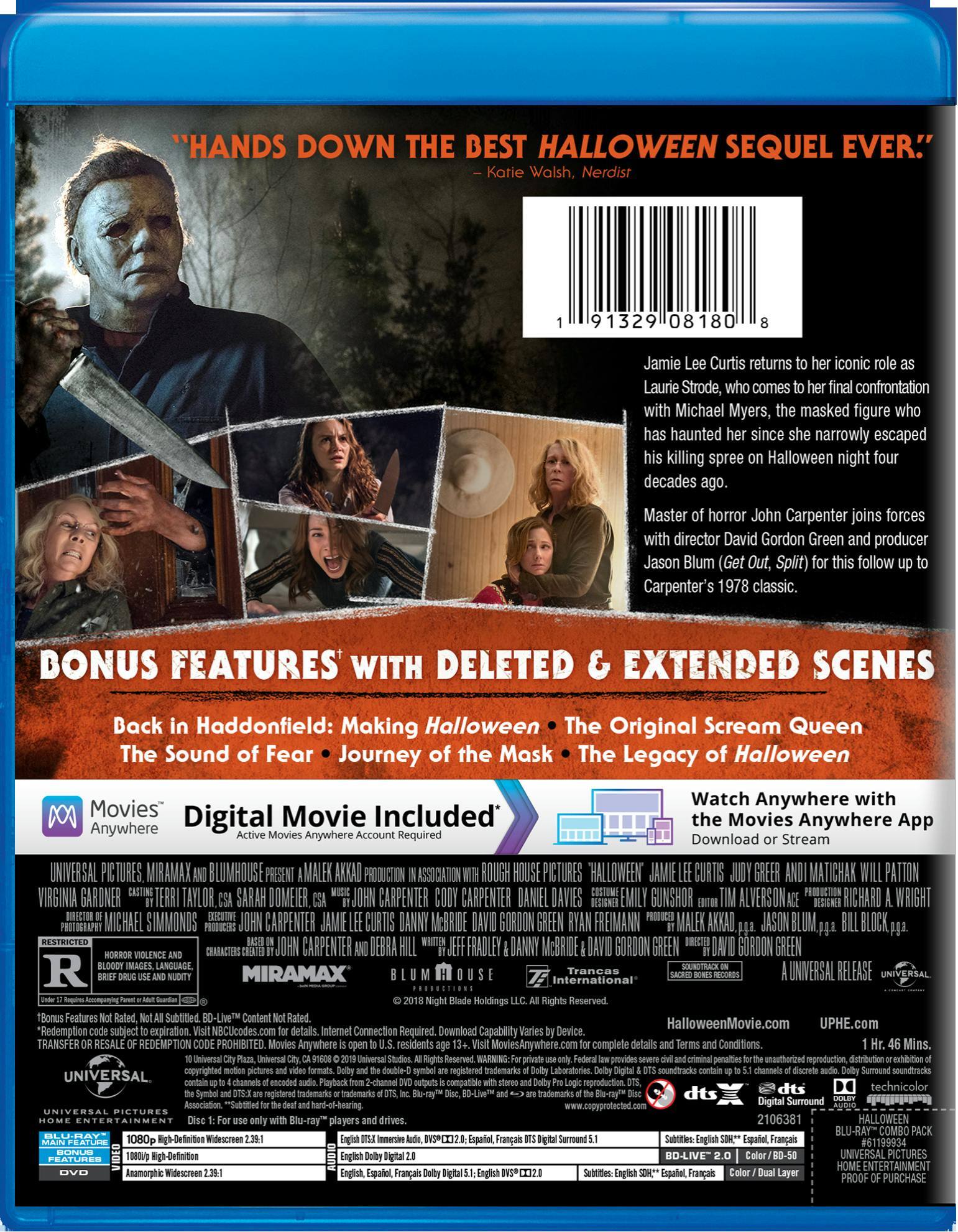 Angle. Halloween (2018) (DVD + Digital) [Blu-ray].