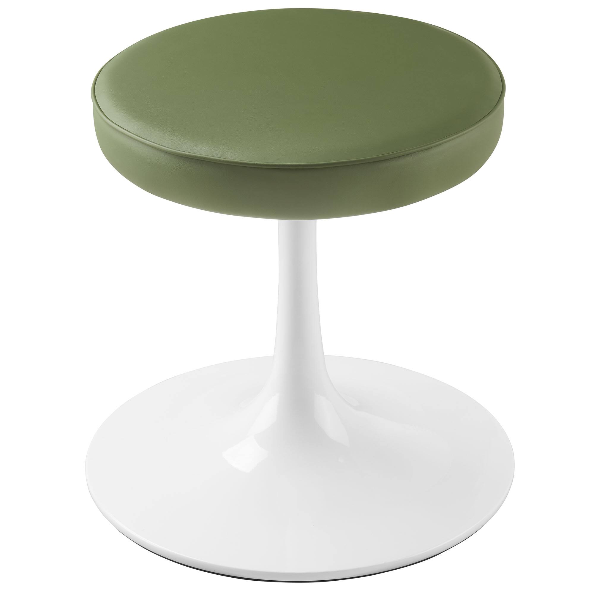 Back. Modway - Lippa Vegan Leather Round Stool by Modway - Green.