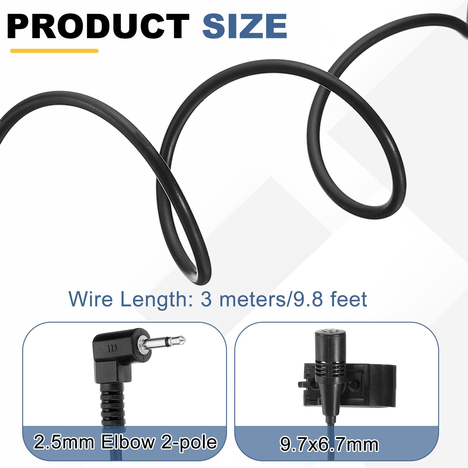PRODUCT SIZE

Wire Length: 3 meters/9.8 feet

2.5mm Elbow 2-pole

9.7x6.7mm