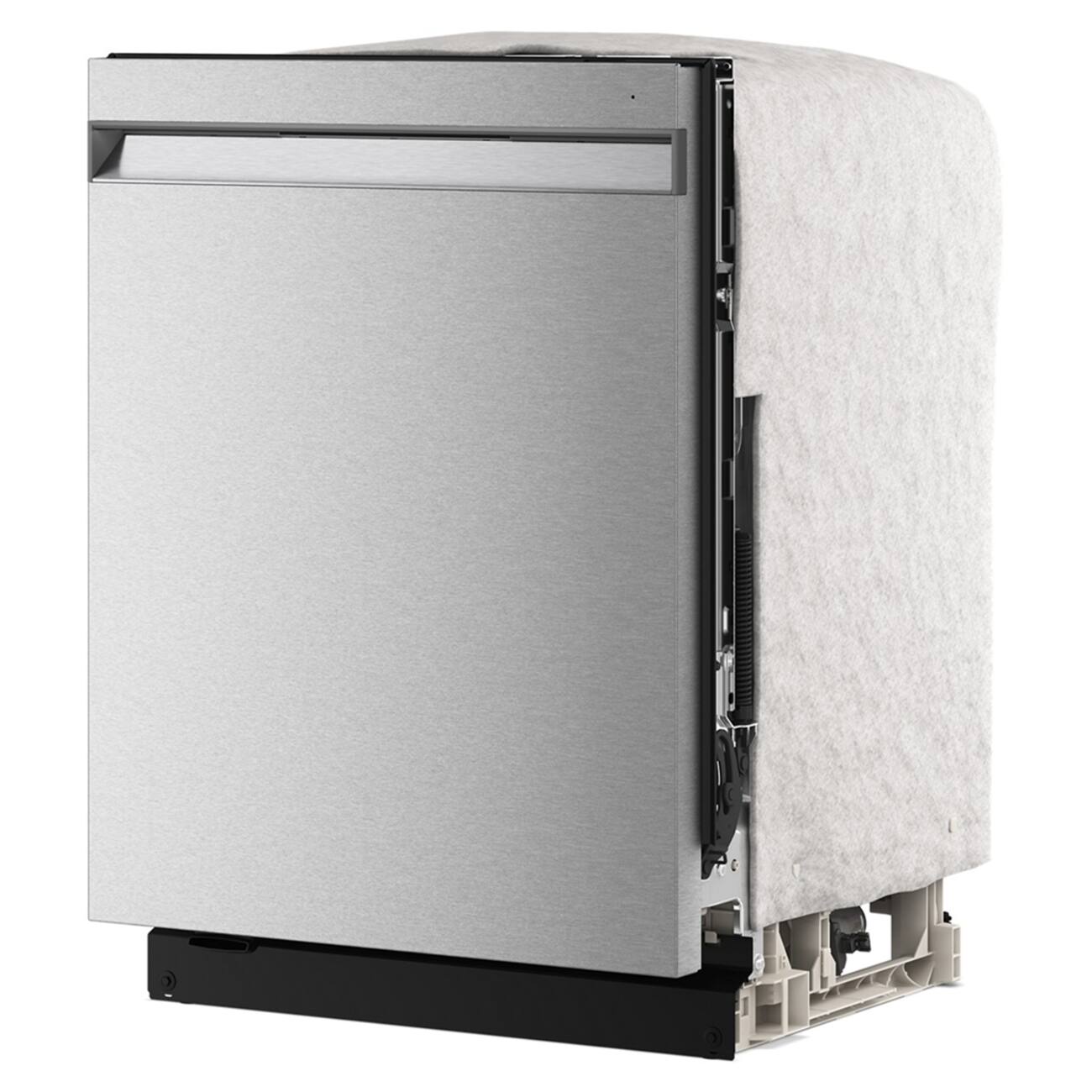 Left. KitchenAid - 24 inch Top Control Built-In Tub Dishwasher with Third Rack - PrintShield Stainless.
