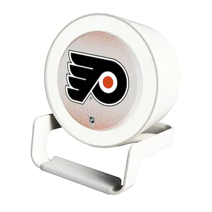 Front. Keyscaper - Philadelphia Flyers Linen Print Nightlight Charger & Bluetooth Speaker - White.