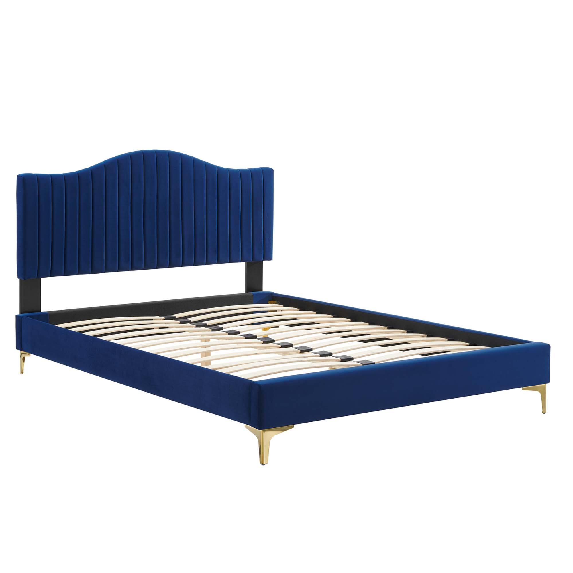 Alt View 1. Modway - Willow Wood Full Platform Bed With Angular Frame - Brown.