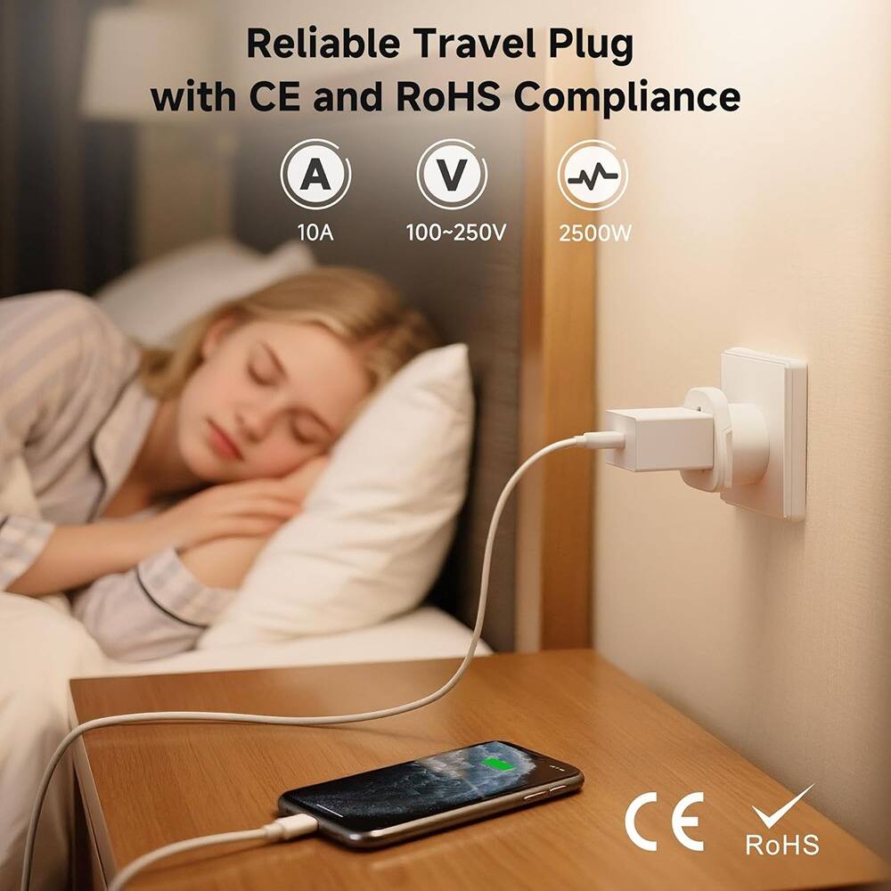 Reliable Travel Plug with CE and RoHS Compliance

- 10A
- 100~250V
- 2500W

CE RoHS