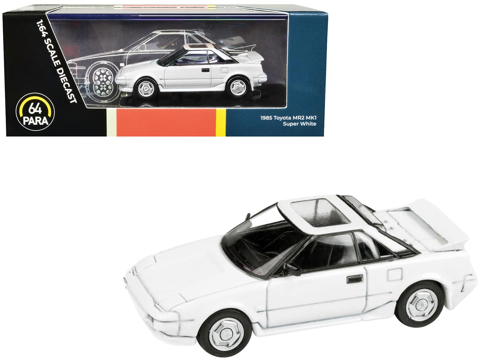 1985 Toyota MR2 MK1 Super White with Sunroof 1/64 Diecast Model Car by Paragon Models price history on PriceWatchPro