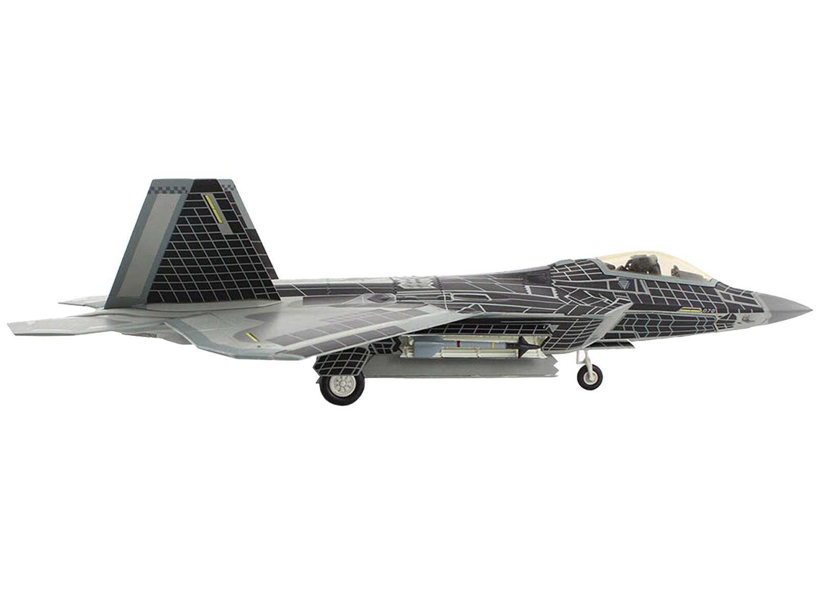 Angle. Hobby Master - Lockheed F-22A Raptor "Symbiote Nellis AFB NV 2021" USAF 1/72 Diecast Hobby Master Air Power Series - Multi.