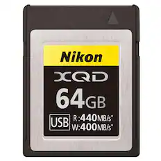Nikon XQD 64GB
R: 440MB/s*
W: 400MB/s*