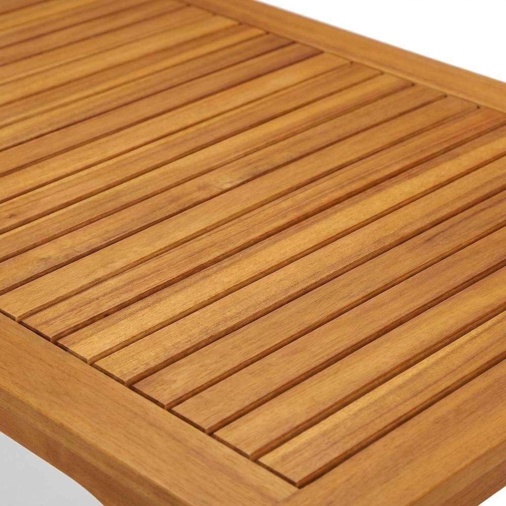Alt View 2. Outdoor Escape - Wooden Patio Set Oil Finish Dining Table with 6 Outdoor Chairs - Brown.