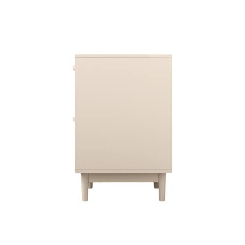Alt View 4. LUCKY ONE - 23.2" Assembled Rattan Nightstand 2-Drawer Wood Accent Table - Antique Natural,Rattan.