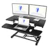 Front. FlexiSpot - FlexiSpot M7 Series 35"W Manual Adjustable Standing Desk Converter, Black - Black.