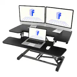 FlexiSpot - M7 Series 35"W Manual Adjustable Standing Desk Converter - Black
