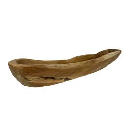 Things2Die4 - Hand-Carved Wooden Bowl, 23"x6.5"x3.5", Light Stained, Handmade Craft - Brown