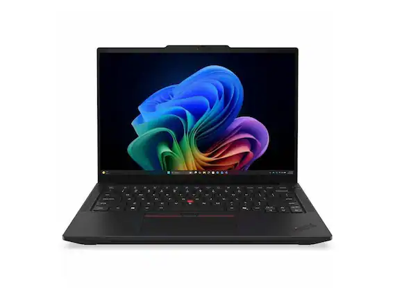 Front. Lenovo - Lenovo ThinkPad T14 Gen 7 14" Touch Copilot+ PC, Intel Core Ultra 7 365, 32GB, 512GB SSD, Win 11 Pro, Wi-Fi 7 - Black.