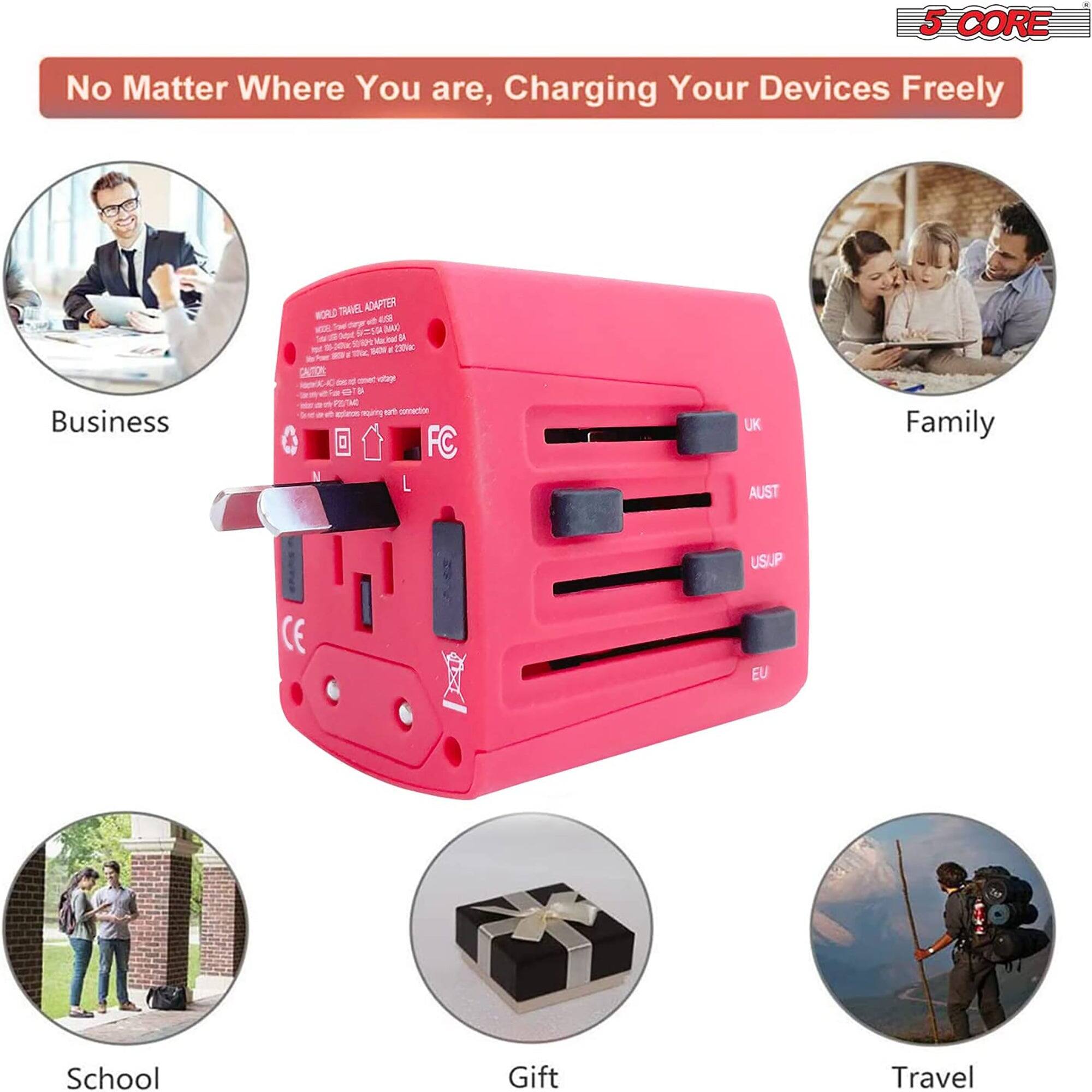 5 CORE No Matter Where You are, Charging Your Devices Freely

Business TRANE ADAPTER WORLD 49 u - Toe JRIC 219

S Nha - -20 - a T - m 2  - a - -y a O  - aeo Seete NT surcection  FC M L UK AUST Family USUP CE EU School Gift Travel