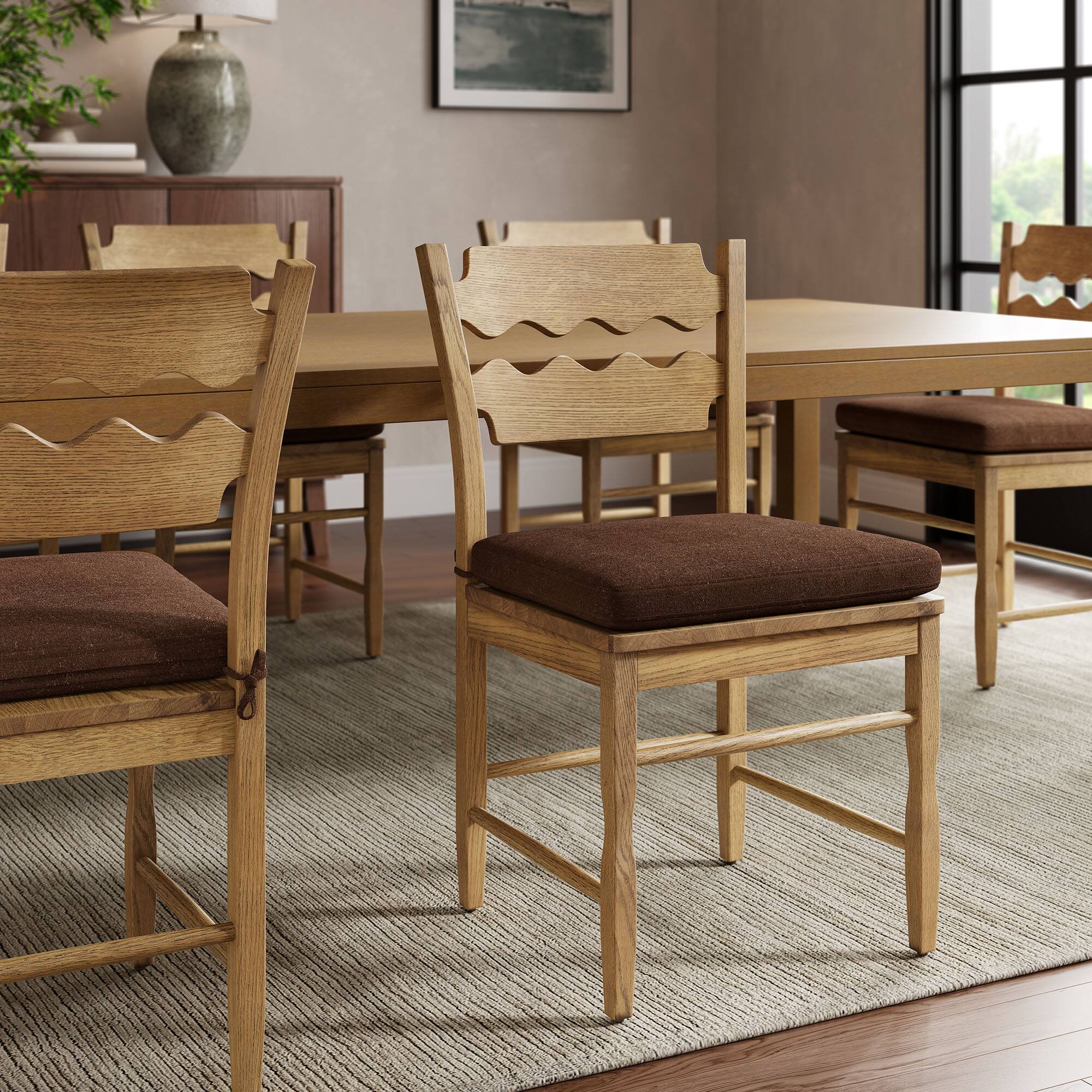 Front. Modway - Jax Fabric Dining Chair Seat Cushion by Modway - Cocoa.