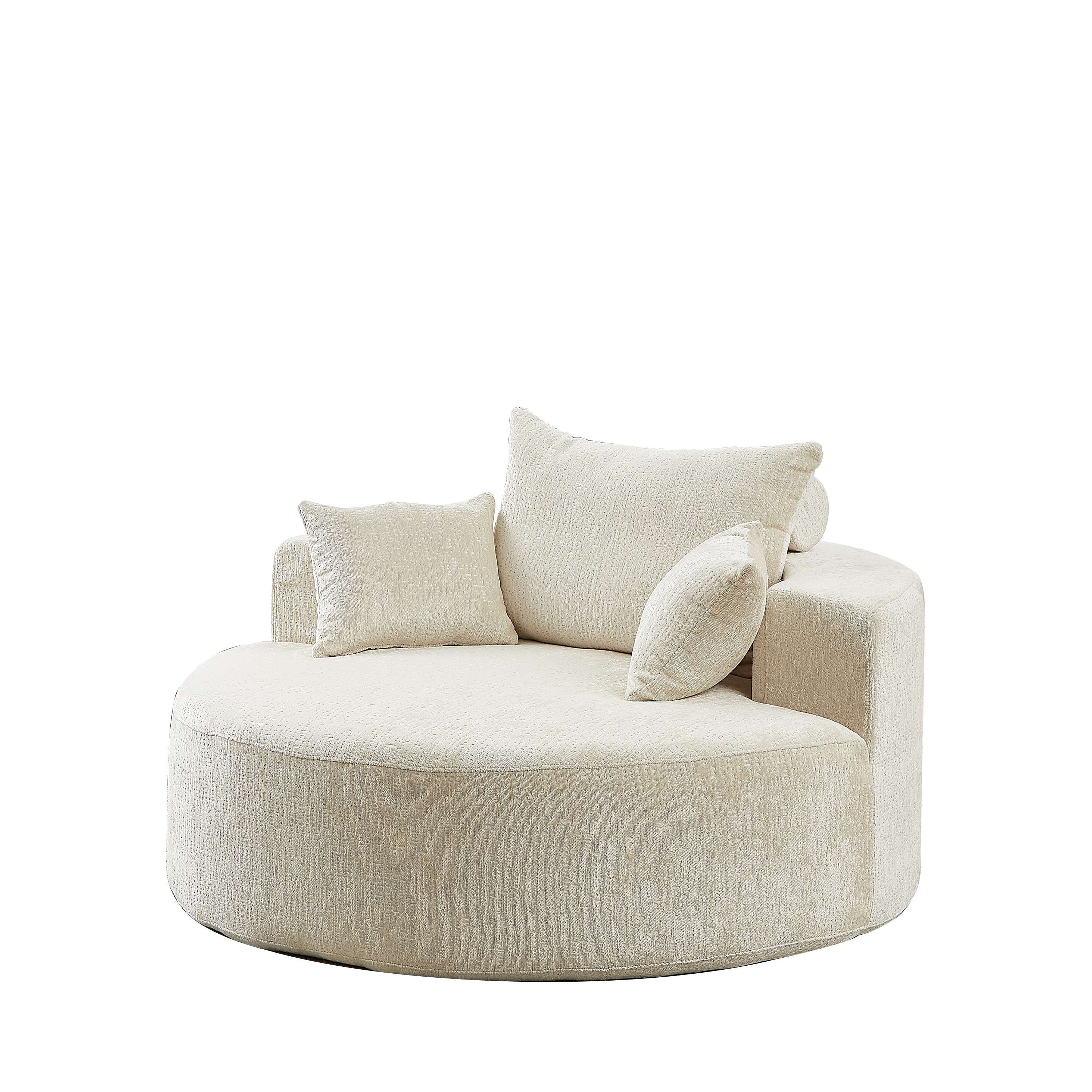 Alt View 2. Roomtec - 55L Polyester Sponge single sofaNo Assembly RequiredFluffy Modern Sleeper Chair for Living room Bedroom Lounge and - Beige.