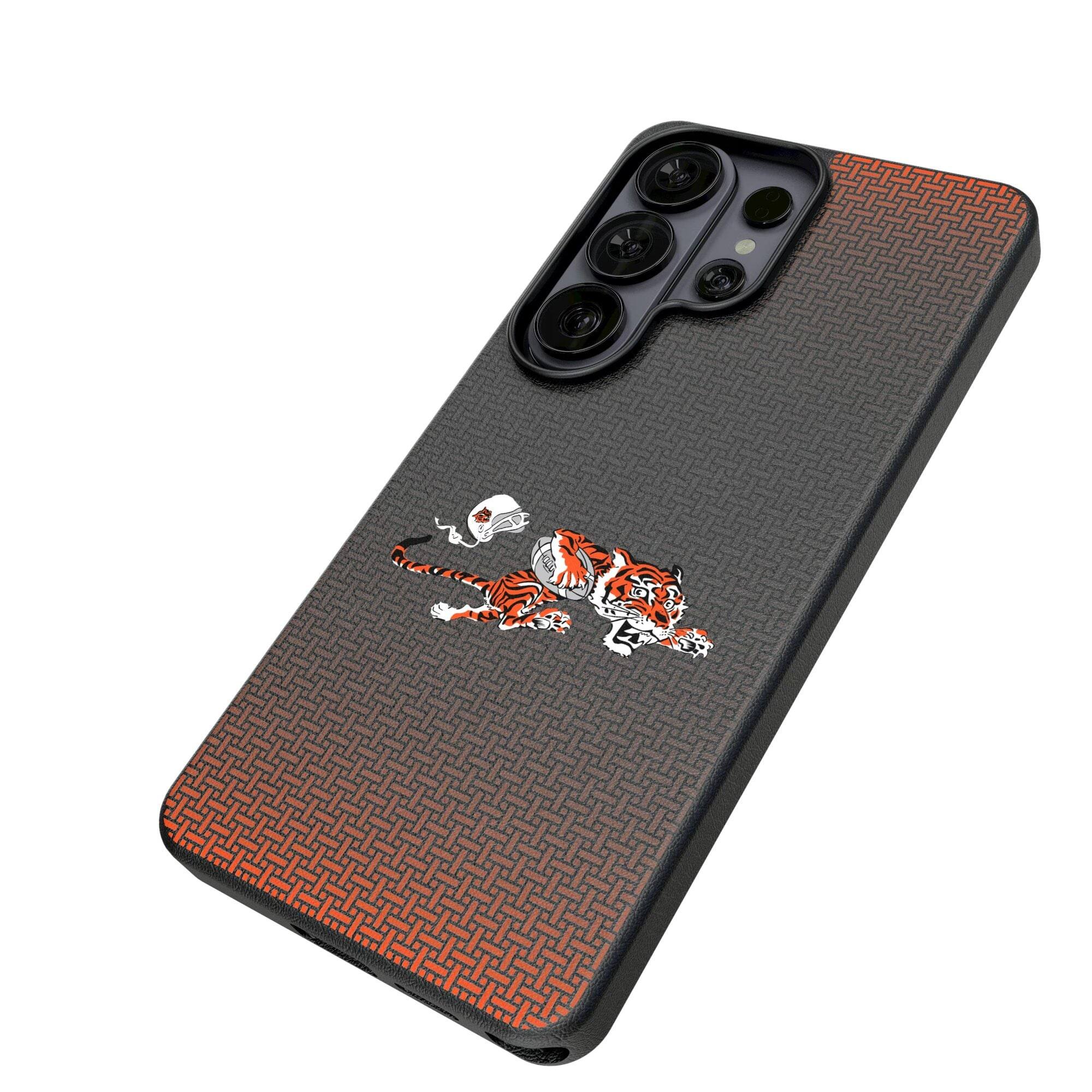 Alt View 1. Keyscaper - Cincinnati Bengals Historic Collection 1968-1969 Galaxy Magnetic Bump Case - S25 - Black.