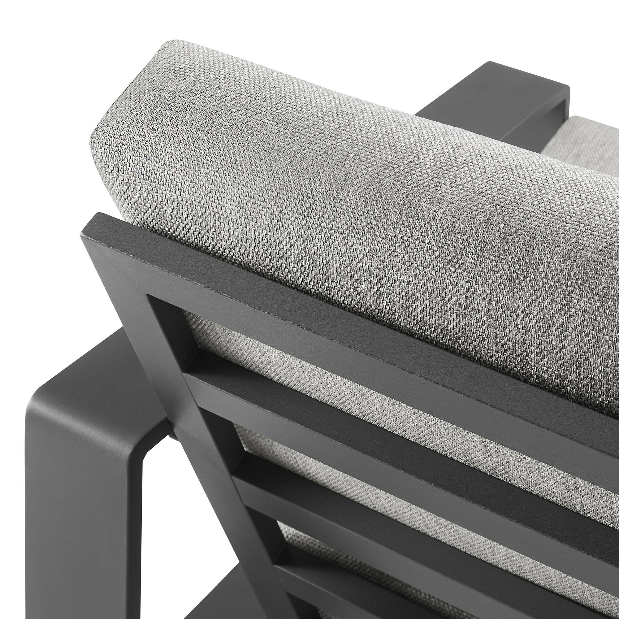 Alt View 6. Modway - Lirienne Outdoor Patio Aluminum Armchair by Modway - Light Gray Gray.