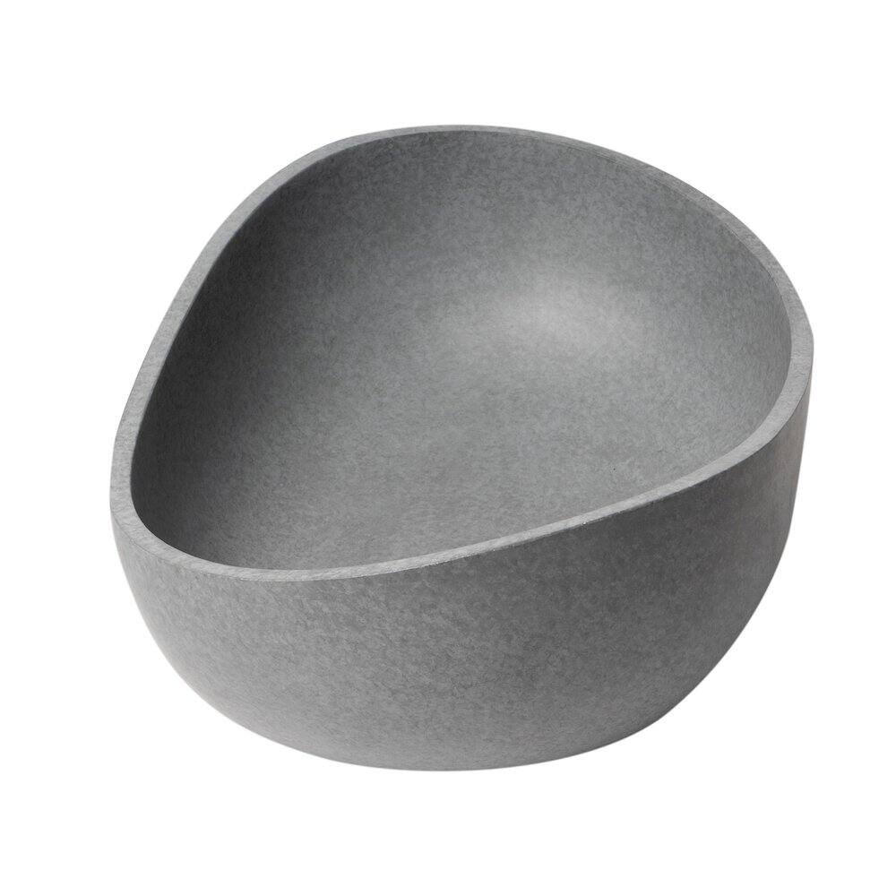 Alt View 1. Alfi - 23" Solid Concrete Wavy Oval Above Mount Vessel Sink - Gray.