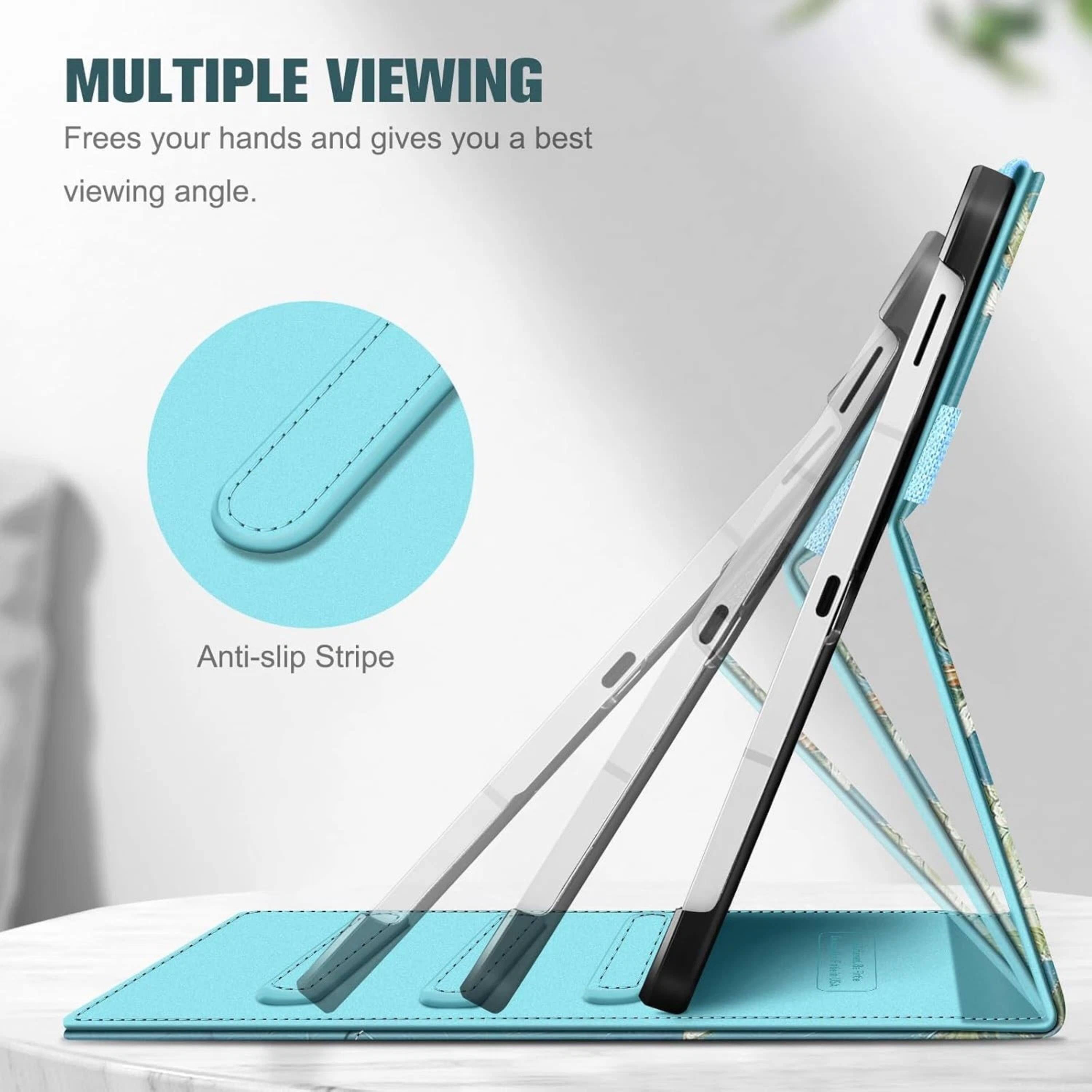 MULTIPLE VIEWING  
Frees your hands and gives you a best viewing angle.  
Anti-slip Stripe